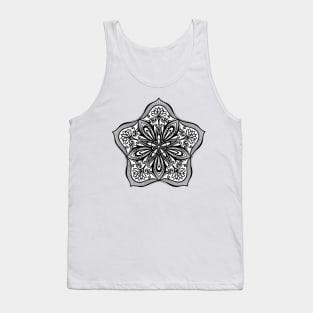 Black and White Print of Exotic Star Fish Tank Top